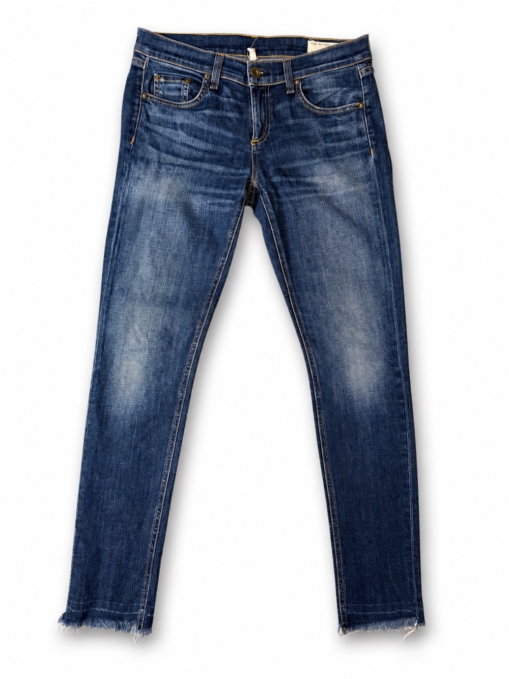Rag & Bone Dre Boyfriend Jeans Raw Hem Medium Wash Size 26